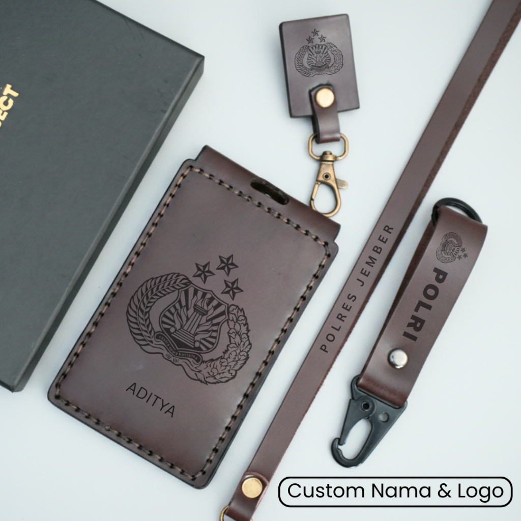 Paket Lanyard ID Card Magnet & Keychain